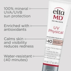 Elta MD UV Physical Broad-Spectrum SPF 40 Rosy Tint 1.7oz / 50ml -Skin Care By Alana 97 d28f278a 880d 419d aa90 7ad4a2e97cd3