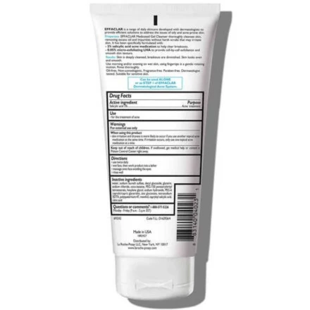 LA ROCHE-POSAY La Roche Posay Effaclar Medicated Gel Acne Face Cleanser 6.76oz / 200ml 3 LA ROCHE-POSAY La Roche Posay Effaclar Medicated Gel Acne Face Cleanser 6.76oz / 200ml - Image 3