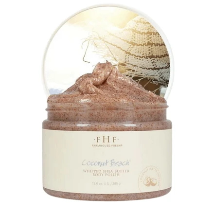 FarmHouse Fresh Coconut Beach Whipped Shea Butter Body Polish 13.6oz / 402ml 1 FarmHouse Fresh Coconut Beach Whipped Shea Butter Body Polish 13.6oz / 402ml