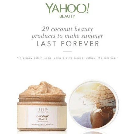 FarmHouse Fresh Coconut Beach Whipped Shea Butter Body Polish 13.6oz / 402ml 2 FarmHouse Fresh Coconut Beach Whipped Shea Butter Body Polish 13.6oz / 402ml - Image 2