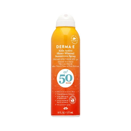 Derma E Kids Active Sheer Mineral Sunscreen Spray SPF 50 6oz 1 Derma E Kids Active Sheer Mineral Sunscreen Spray SPF 50 6oz