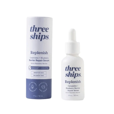 Three Ships Replenish Ceramides + Blueberry Barrier Repair Serum 1oz 1 Three Ships Replenish Ceramides + Blueberry Barrier Repair Serum 1oz