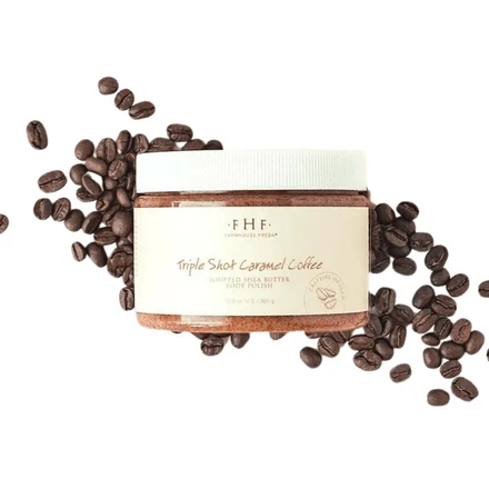 FarmHouse Fresh Triple Shot Caramel Coffee Whipped Shea Butter Body Polish 13.6oz / 402ml 6 FarmHouse Fresh Triple Shot Caramel Coffee Whipped Shea Butter Body Polish 13.6oz / 402ml - Image 6