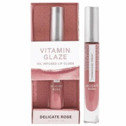 FarmHouse Fresh Vitamin Glaze Oil Infused Lip Gloss 0.25oz / 7ml -Skin Care By Alana Vitamin Glaze Oil Infused Lip Gloss Delicate Rose