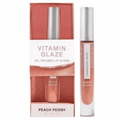 FarmHouse Fresh Vitamin Glaze Oil Infused Lip Gloss 0.25oz / 7ml -Skin Care By Alana Vitamin Glaze Oil Infused Lip Gloss Peach Peony