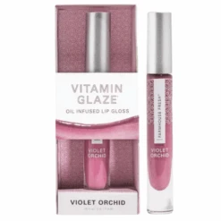 FarmHouse Fresh Vitamin Glaze Oil Infused Lip Gloss 0.25oz / 7ml -Skin Care By Alana Vitamin Glaze Oil Infused Lip Gloss Violet Orchid