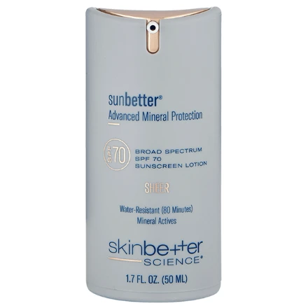 Skinbetter Sunbetter Sheer SPF 70 Sunscreen Lotion 1.7oz / 50ml 1 Skinbetter Sunbetter Sheer SPF 70 Sunscreen Lotion 1.7oz / 50ml